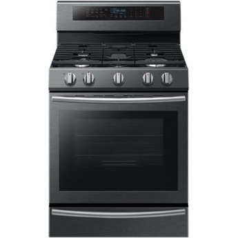 Samsung 30" Black Stainless Steel Gas Sealed Burner Range with WiFi Connectivity - Convection