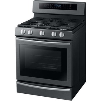 Samsung 30" Black Stainless Steel Gas Sealed Burner Range with WiFi Connectivity - Convection — thumbnail 2