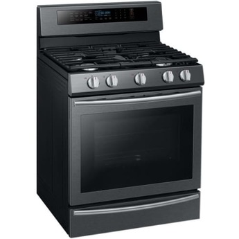 Samsung 30" Black Stainless Steel Gas Sealed Burner Range with WiFi Connectivity - Convection — thumbnail 3