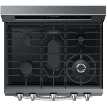 Samsung 30" Black Stainless Steel Gas Sealed Burner Range with WiFi Connectivity - Convection — thumbnail 4