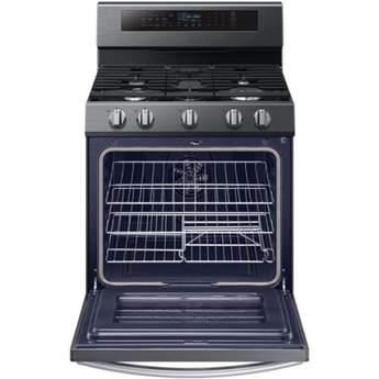 Samsung 30" Black Stainless Steel Gas Sealed Burner Range with WiFi Connectivity - Convection — thumbnail 5