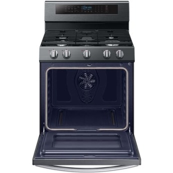 Samsung 30" Black Stainless Steel Gas Sealed Burner Range with WiFi Connectivity - Convection — thumbnail 6