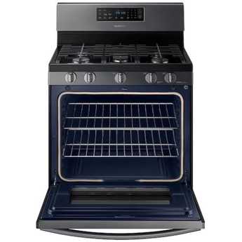 Samsung 30" Black Stainless Steel Natural Gas Sealed Burner Range - Convection — thumbnail 2