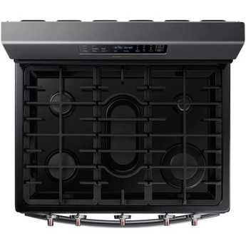 Samsung 30" Black Stainless Steel Natural Gas Sealed Burner Range - Convection — thumbnail 3