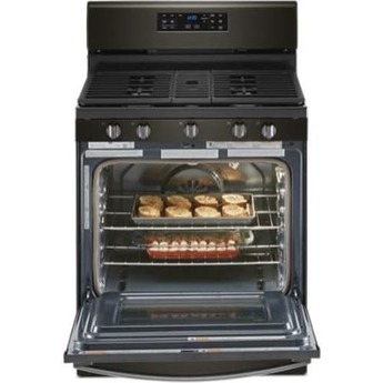 Whirlpool 30" Black Stainless Steel Gas Sealed Burner Range - — thumbnail 2