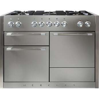 AGA Mercury 48" Stainless Steel Dual Fuel (Natural Gas) Sealed Burner Triple Oven Range - Convection