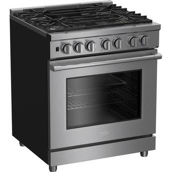 Beko PRGR34550SS 30 Inch Stainless Steel Gas Convection Freestanding Range — thumbnail 2