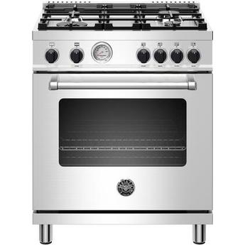 Bertazzoni MAST304GASXVLP Master Series 30 Inch Stainless Steel Gas Convection Freestanding Range
