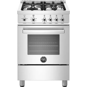 Bertazzoni Professional Series 24" Stainless Steel Natural Gas Sealed Burner Range - Convection