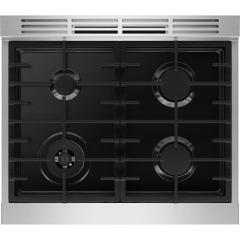Bosch 30 Inch Freestanding Gas Range with 4 Sealed Burners, 4.9 cu. ft. Oven Capacity, Continuous Cast Iron Grates, Dishwasher-Safe Grates, Broil Mode, Even Cooking, Oven Preheat Light, Industrial-Chic Design, and ADA Compliant: Stainless Steel — thumbnail 5