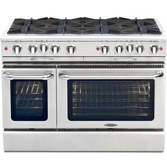 Capital CGSR488N Culinarian Series 48 Inch Stainless Steel Gas Convection Double Oven Freestanding Range