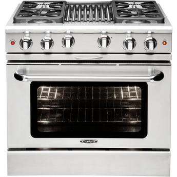 Capital MCR364BN Precision Series 36 Inch Stainless Steel Gas Convection Freestanding Range