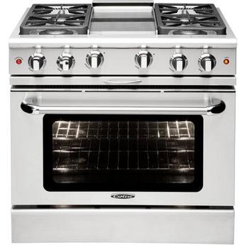 Capital MCR364GN Precision Series 36 Inch Stainless Steel Gas Convection Freestanding Range
