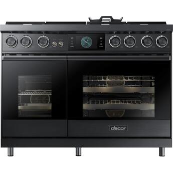 Dacor Modernist Pro 48" Graphite Stainless Steel Dual Fuel (NG) Sealed Burner Double Convection/Steam Range with Griddle - High Altitude