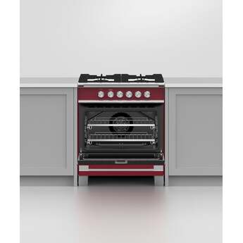 Fisher Paykel Classic 30" Red Natural Gas Sealed Burner Range - Convection — thumbnail 5