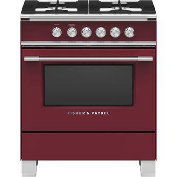 Fisher Paykel Classic 30" Red Natural Gas Sealed Burner Range - Convection — thumbnail 6