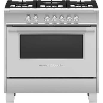 Fisher Paykel Classic 36" Stainless Steel Natural Gas Sealed Burner Range - Convection