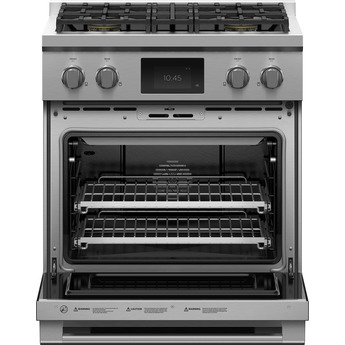 Fisher Paykel Series 9 Professional 30" Stainless Steel Dual Fuel (Natural Gas) Self Clean Sealed 4-burner Range - Convection — thumbnail 2