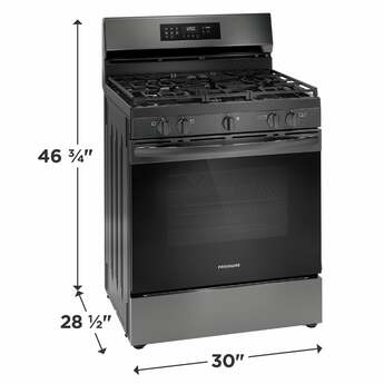 Frigidaire 30" Gas Range with Air Fry: Black Stainless Steel — thumbnail 7