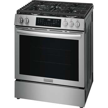 Frigidaire 30 Inch Freestanding Gas Range with 5.1 Cu. Ft. Oven Capacity, 5 Sealed Burners, Total Convection System, Air Fry, No Preheat, Slow Cook, Air Sous Vide, Steam Bake, Steam Clean, and Star-K: Stainless Steel — thumbnail 13