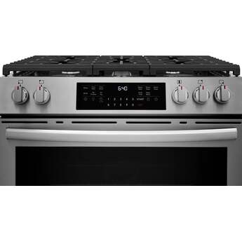 Frigidaire 30 Inch Freestanding Gas Range with 5.1 Cu. Ft. Oven Capacity, 5 Sealed Burners, Total Convection System, Air Fry, No Preheat, Slow Cook, Air Sous Vide, Steam Bake, Steam Clean, and Star-K: Stainless Steel — thumbnail 5