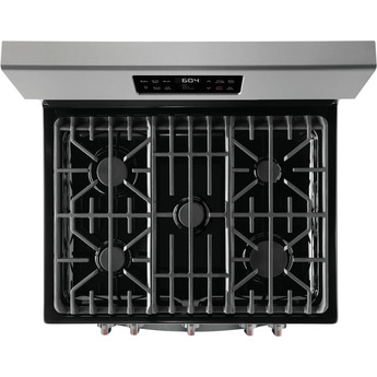 Frigidaire Gallery 30" Black Stainless Steel Natural Gas Sealed Burner Range with Steam Clean - Convection — thumbnail 10