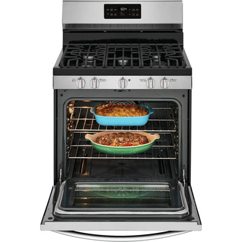 Frigidaire Gallery 30" Black Stainless Steel Natural Gas Sealed Burner Range with Steam Clean - Convection — thumbnail 21