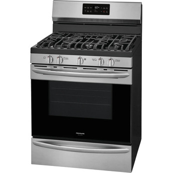 Frigidaire Gallery 30" Black Stainless Steel Natural Gas Sealed Burner Range with Steam Clean - Convection — thumbnail 8