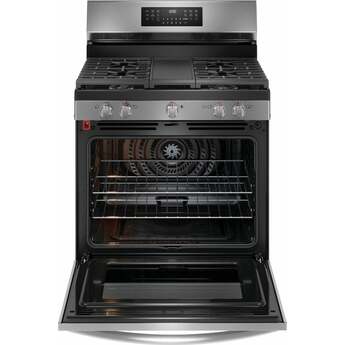 Frigidaire 30 Inch Freestanding Gas Range with 5 Sealed Burners, 5.1 cu. ft. Convection Oven, Quick Boil Burner, Griddle, Storage Drawer, No Preheat + Air Fry, and Self Clean: Black Stainless Steel — thumbnail 15