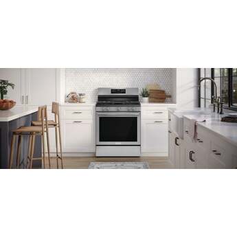 Frigidaire 30 Inch Freestanding Gas Range with 5 Sealed Burners, 5.1 cu. ft. Convection Oven, Quick Boil Burner, Griddle, Storage Drawer, No Preheat + Air Fry, and Self Clean: Stainless Steel — thumbnail 18