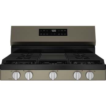 30 Inch Free Standing Gas Range 5 Burners Self Clean With Steam Clean: Slate With Stainless Handle — thumbnail 36