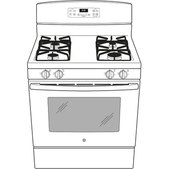 GE 30" Black Gas Sealed Burner Range — thumbnail 12
