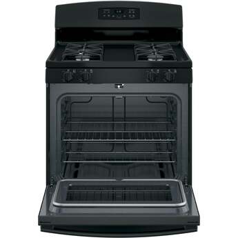 GE 30" Black Gas Sealed Burner Range — thumbnail 13