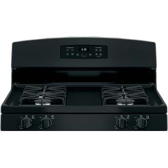 GE 30" Black Gas Sealed Burner Range — thumbnail 3