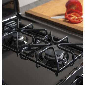 GE 30" Black Gas Sealed Burner Range — thumbnail 7