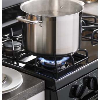 GE 30" Black Gas Sealed Burner Range — thumbnail 8