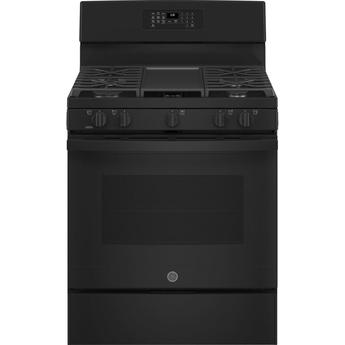 GE JGB660DPBB 30 Inch Black Gas Freestanding Range
