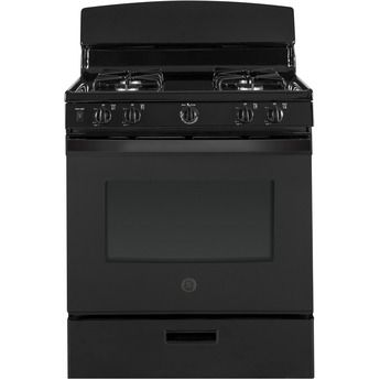 GE 30" Black Gas Sealed Burner Range