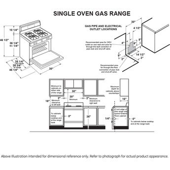 GE 30" Black Gas Sealed Burner Range — thumbnail 8