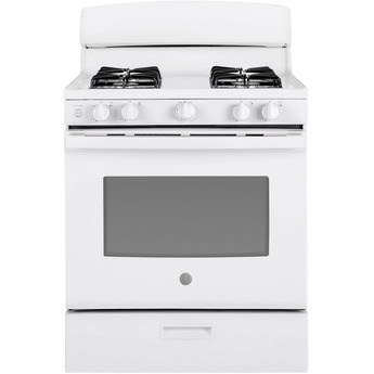 GE 30" White Gas Sealed Burner Range