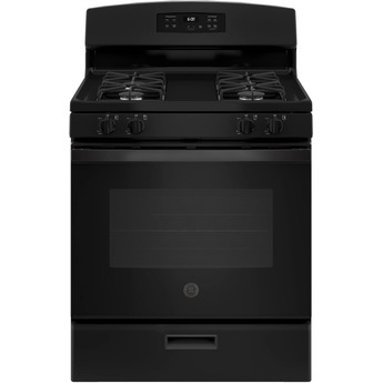 GE 30" Black Gas Sealed Burner Range