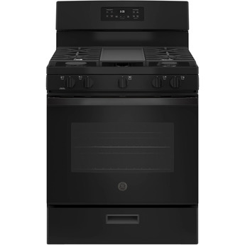 GE 30" Black Gas Sealed Burner Range