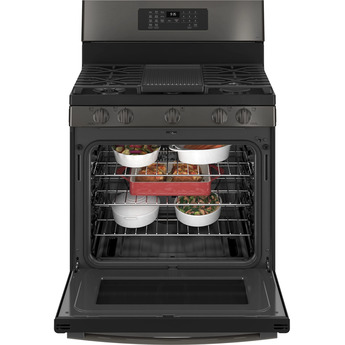 GE Profile PGB935BPTS 30 Inch Fingerprint Resistant Black Stainless Steel Gas Convection Freestanding Range — thumbnail 3