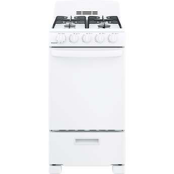 Hotpoint 20" White Natural Gas Sealed Burner Freestanding Single Range - ADA Compliant