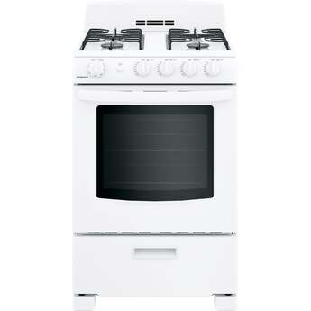 Hotpoint Hotpoint 24" White Natural Gas Sealed Burner Freestanding Single Range - ADA Compliant