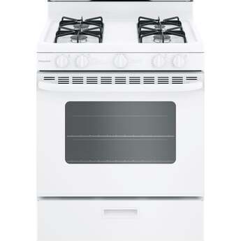 Hotpoint 30" White Natural Gas Sealed Burner Freestanding Single Range - ADA Compliant