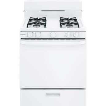 Hotpoint 30" White Natural Gas Sealed Burner Freestanding Single Range