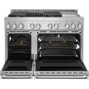 Jenn Air Jenn-Air JGRP748HM Noir Series 48 Inch Stainless Steel Gas Convection Double Ove — thumbnail 15