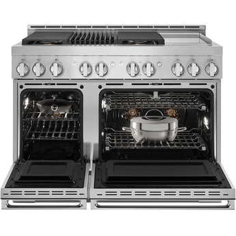 Jenn Air Jenn-Air JGRP748HM Noir Series 48 Inch Stainless Steel Gas Convection Double Ove — thumbnail 4