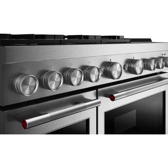 KitchenAid 48 Freestanding Dual Fuel Range with 6 Sealed Burners, Double Oven, 6.3 Cu. Ft. Total Capacity, Integrated Chrome Electric Griddle, Convertible Grates, Self-Clean, Even-Heat™ True Convection, Flame-Sensing™ Re-ignition, SatinGlide® Rack, Ultra Power™ Dual-Flame Burners, Sabbath Mode and Star-K Certified: Stainless Steel — thumbnail 10